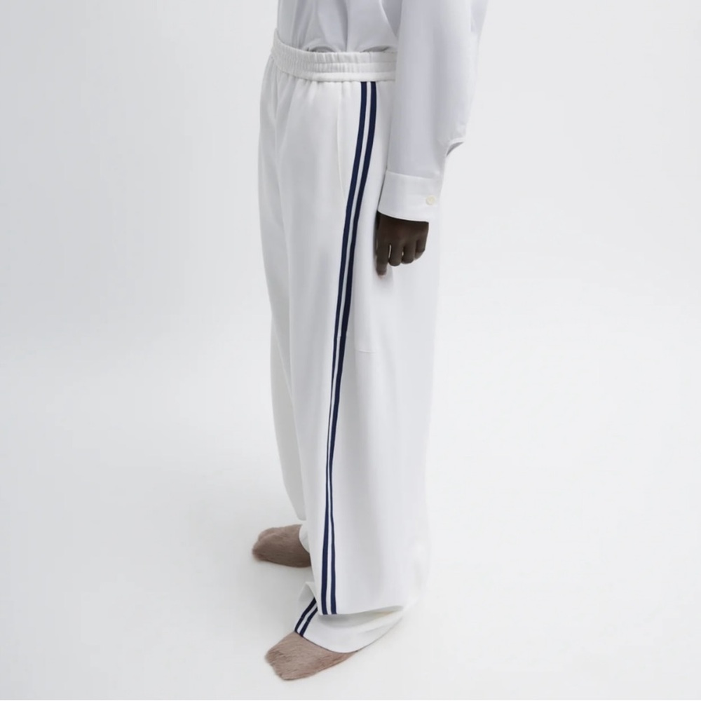 Tibi Active Knit Winslow Pant (with stripes, longer length)